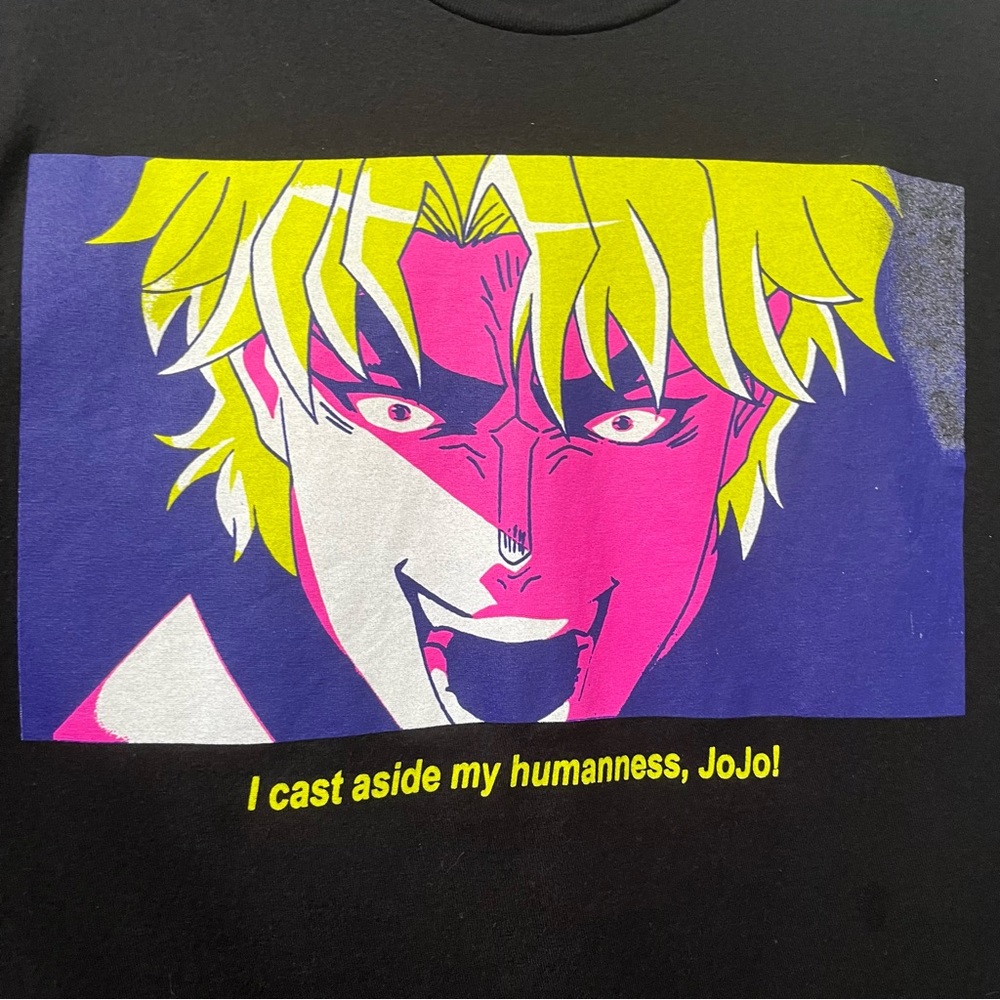Jojo’s Bizarre Adventure Anime T Shirt Tee size M “I cast aside my humanness” - Picture 3 of 4